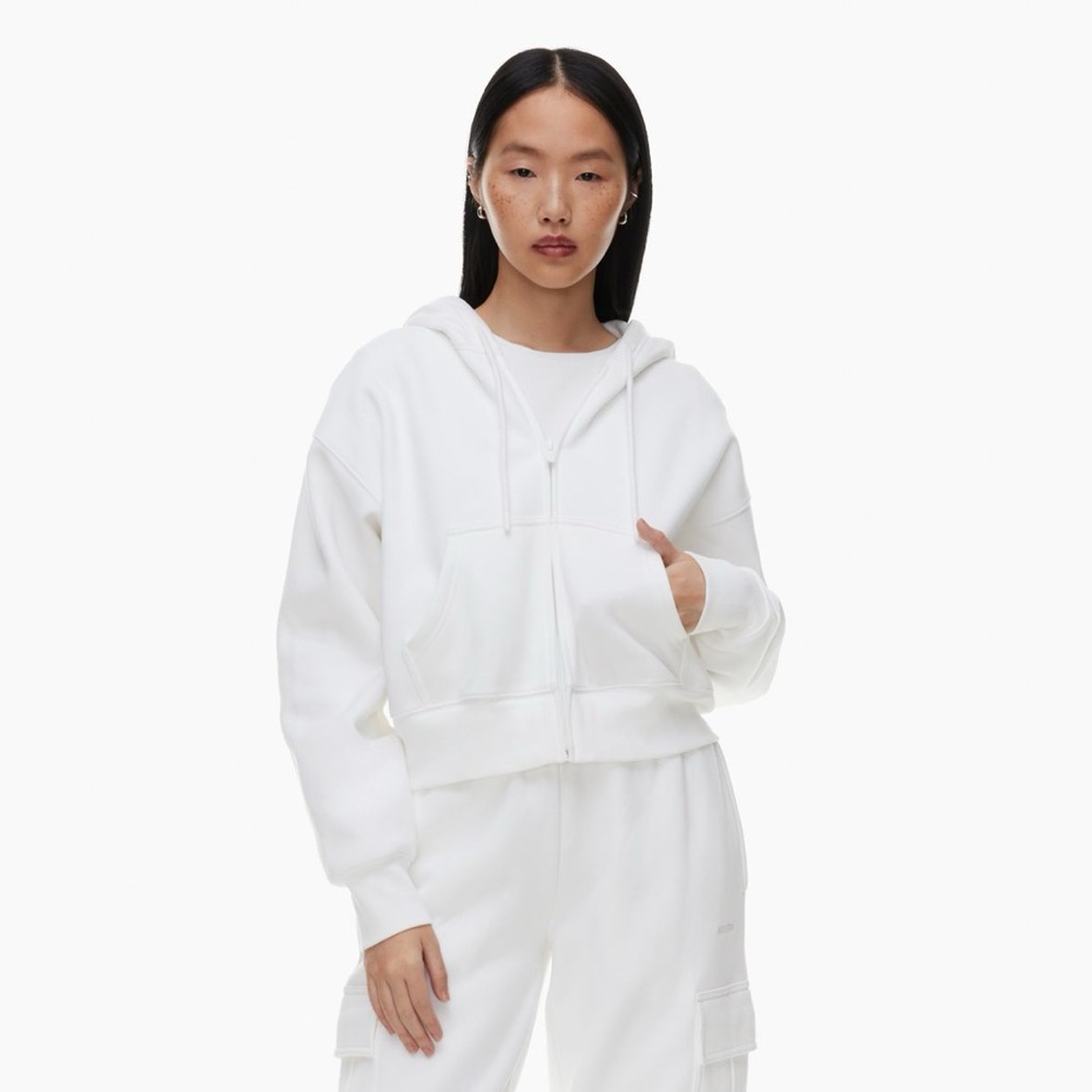 TNA Cozy Fleece Boyfriend Boxy Zip Hoodie
